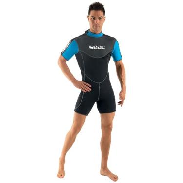 Imagem de SEAC Sense Shorty, roupa de mergulho masculina para snorkel e debaixo d'água, neoprene super elástico de 2,5 mm, preto/azul, grande