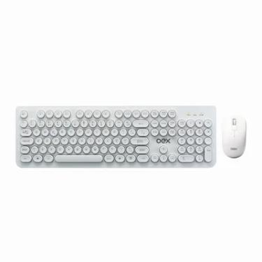 Imagem de Teclado E Mouse Sem Fio OEX Tm410 Pop, USB, ABNT2, Teclas redondas e silenciosas, Branco