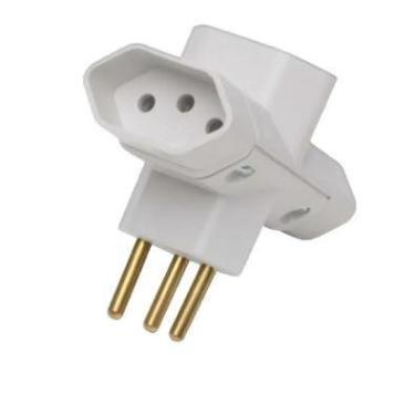 Imagem de 2 Pçs Multiplicador De Tomadas  2p+t 10a Br  Organize Cabos