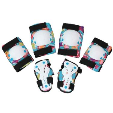 Imagem de menolana Joelheira cotoveleira almofadas de pulso crianças conjunto de equipamentos de proteção crianças guardas de pulso para escalada bmx exercício bicicleta