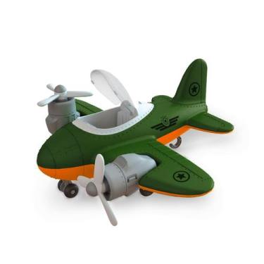 Imagem de Avião Fighter Comando Miniatura 455 - Usual Brinquedos, Verde