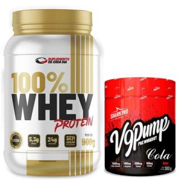 Imagem de Whey protein 100% concentrado 900g + v9 cola 300g - shark pro, CHOCOLA