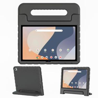 Imagem de SIMPLEWAY Capa infantil para tablet Onn 10.1 2024 geração 4 (modelo: 100135925), capa de EVA à prova de choque leve com suporte para tablet Onn, preta