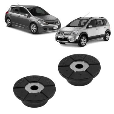 Imagem de Kit 2 Coxim Bucha Amortecedor Traseiro Tiida Livina - Solupe Parts