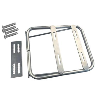 Imagem de Generic Suporte de extensão de montagem em rack traseiro de bicicleta elétrica Suporte de extensão destacável Modificação robusta base de montagem de montagem, Prata