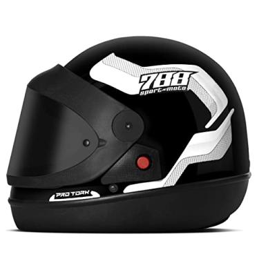 Imagem de CAPACETE FECHADO PRO TORK SPORT MOTO 788 BRANCO TAM. 58 VIS. FUMÊ