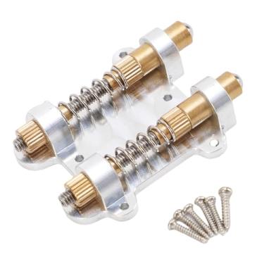 Imagem de Asixxsix Ponte tremolo de latão para guitarra elétrica, ajustador de latão, estabilizador de travão de tremolo para Floyd Rose, Gotoh, Ibanez, com 6 parafusos para fácil instalação