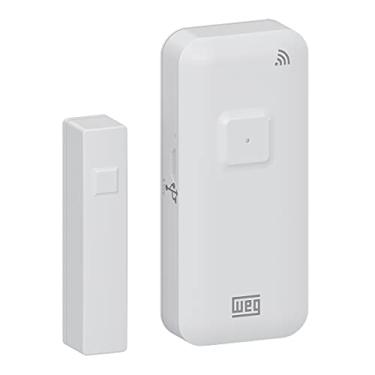 Imagem de Sensor Inteligente de abertura de portas/janelas Wi Fi compatível com Alexa e Google Assistente e bateria Interna recarregável. WEG HOME, Branco