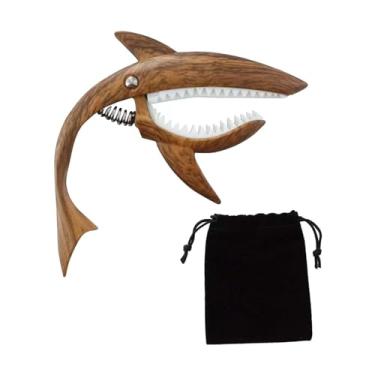 Imagem de menolana Capotraste Guitar Shark, clipe de tom de liga de zinco para guitarras acústicas, folk, elétricas e ukulele