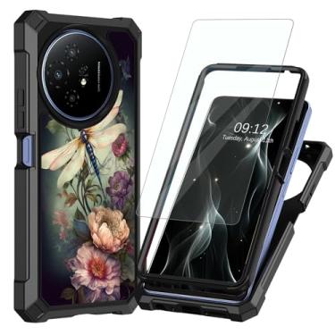 Imagem de BREIDMKFM Capa para celular TCL 50 XL 5G com protetor de tela, proteção de camada dupla de policarbonato rígido TPU macio bumper à prova de choque canto capa protetora resistente para TCL 50XL 5G