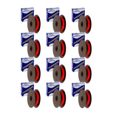 Imagem de Kit 12 Unidades de Fitas Compativel com Calculadora Sharp Preta/Vermelha