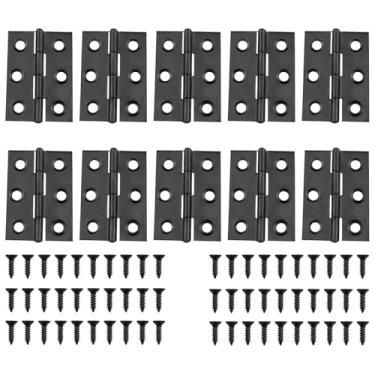 Imagem de PIYANYO Dobradiça dobrável resistente de aço inoxidável 304 de 5 cm dobradiça de porta de madeira engrossada pequena dobradiça de caixa de madeira sem fenda, acessórios de porta de armário leve DIY