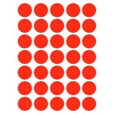 Imagem de Etiqueta Colacril bola 19mm vermelho 210 etiquetas