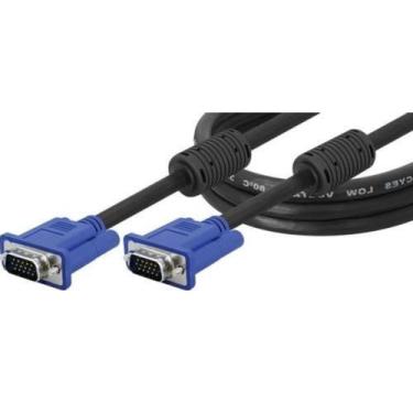 Imagem de Cabo Vga Macho X Vga Macho 10mts C/ Filtro Para Monitor Pc Tv - MLS