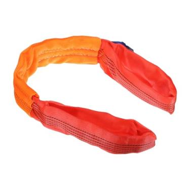 Imagem de PATIKIL Correias de elevação, 1 peça de poliéster de 0,90 m estilingue de teia pesada para serviço flexível para os olhos, tiras de levantamento de puxar, suporte de lingas (4,999 kg), vermelho