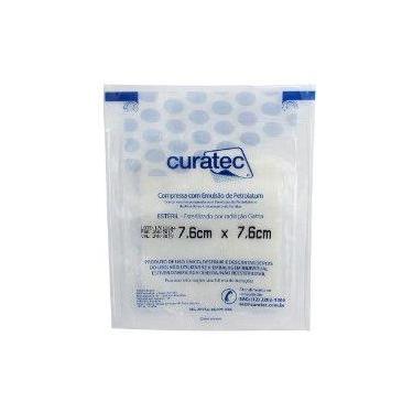 Imagem de Curativo Compressa com Emulsão de Petrolatum Curatec 7,6 X 7,6 Cm kit 
