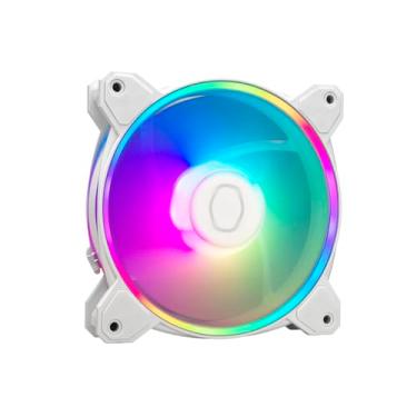 Imagem de Cooler Master MasterFan MF120 Halo² Gabinete PC Branco|Refrigerador de Líquidos|Ventilador de Refrigerador de Ar, Anéis de LEDs ARGB Dual Loop Gen 2, PWM Dinâmico 120mm 2.050 RPM