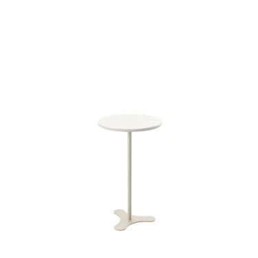 Imagem de Mesa Lateral Redonda 51 cm - Off White Fosco c/ Champanhe