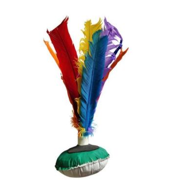 Imagem de Peteca Pena De Galinha Colors Grande 27Cm - Fu Xing