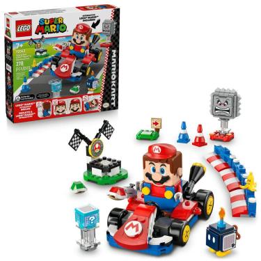 Imagem de Bloco de Montar -  Super Mario - Mario Kart - Mario Interativo E Kart Padrao LEGO DO BRASIL
