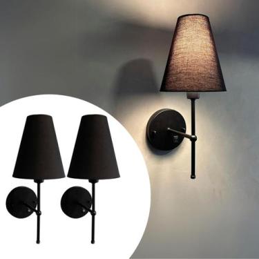 Imagem de Kit 2 Arandelas de Parede Clássico Com Interruptor com Cúpula ref 05 S