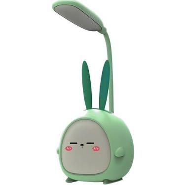 Imagem de Luminária Led Infantil Mesa Abajur Luz Articulável Recarregável - Verd