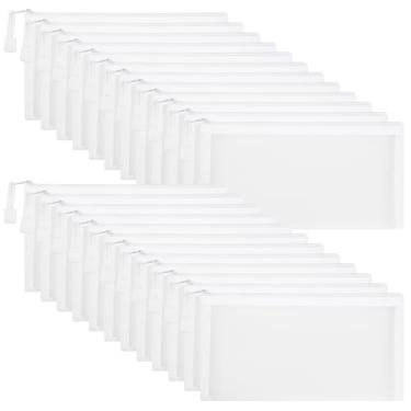 Imagem de Pacote com 24 bolsas de lápis de nylon, bolsa de malha com zíper, estojo de lápis transparente, bolsa de maquiagem pequena, bolsas de armazenamento multiuso para cosméticos escolares, materiais de