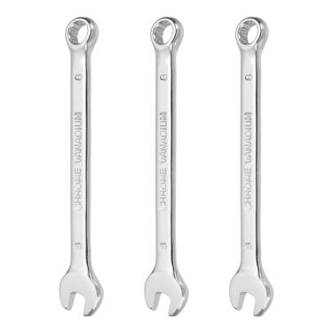 Imagem de HARFINGTON 3 peças chave de combinação de 8 mm caixa métrica de 12 pontos e chave inglesa de extremidade dupla CR-V de extremidade aberta para reparo de máquinas de móveis de tubos automotivos, faça