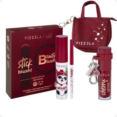 Imagem de Kit: Blush Stick e Compacto Red, Lapiseira, Gloss e Máscara de Cílios Big Cherry + Mimo