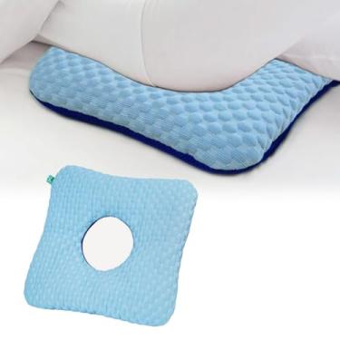 Imagem de LAROTSUBA Almofadas de úlcera de pressão, almofadas antiescaras, almofada antidecúbito, travesseiro de donut médico para hemorróidas, pós-cirurgia, gravidez, idosos, azul