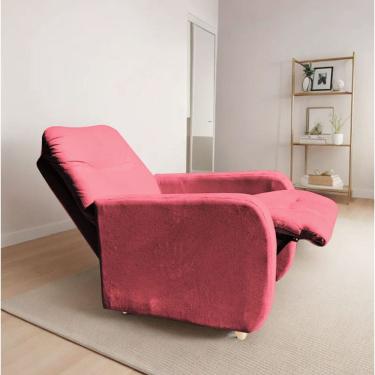 Imagem de Poltrona Para Extensão De Cílios Reclinável Suede Imperio Moderno Rosa