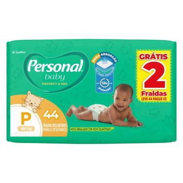 Imagem de Fralda Personal Baby Protect & Sec Tamanho P 44 Fraldas Descartáveis