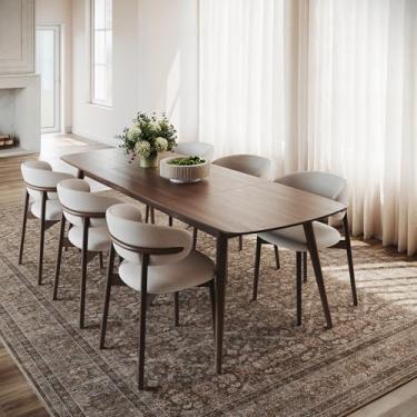 Imagem de Nuloom Serelith Floral & Paisley 2,5 m x 25,4 m, lavável à máquina, tapete para sala de estar, quarto, sala de jantar, marrom