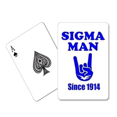 Imagem de Fraternity Gift – Black and Gold Game Cards Keepsake for Brothers, Crossing Gifts, Founders Day, Greek Life, Initiation, Graduation, Decorations (Sigma-Man)