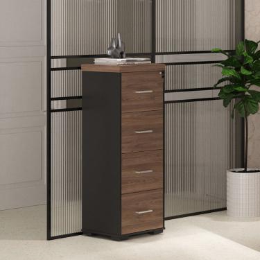 Imagem de Arquivo Tamburato 4 Gavetas Ii Charuto/Preto 6105