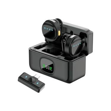 Imagem de Microfone de Lapela Sem Fio com Case de Carregamento 800mAh, Redução de Ruído DSP, 4 Modos de Captação, Compatível com iPhone 15/16 USB-C, Android, Notebooks, Entrevistas, Podcasts e Vídeos