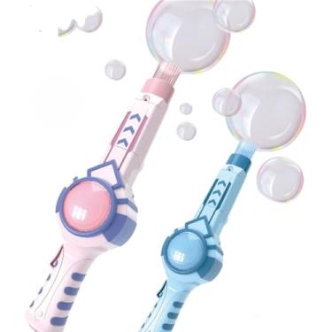 Imagem de Varinha Magica Bolha De Sabao Com Fumaça Brinquedo Lança(Rosa)