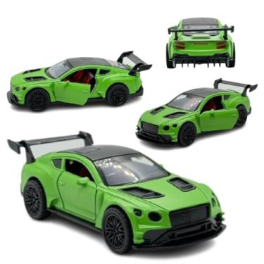 Imagem de Miniatura Carrinho Esportivo Carro de Ferro, Portas que Abrem, Escala 1:32, Verde