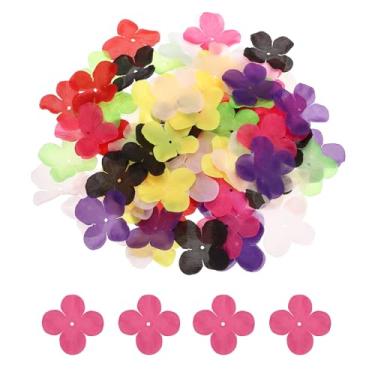 Imagem de PATIKIL Patch de flores de 1,8 pol. (4,5 cm), 300 peças de flores artificiais feitas à mão, aplique de pano de seda para scrapbook, casamento, artesanato, cartão, rosa vermelha