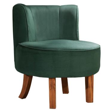 Imagem de Cadeira Decorativa Oliva Via Encanto Veludo Verde Musgo