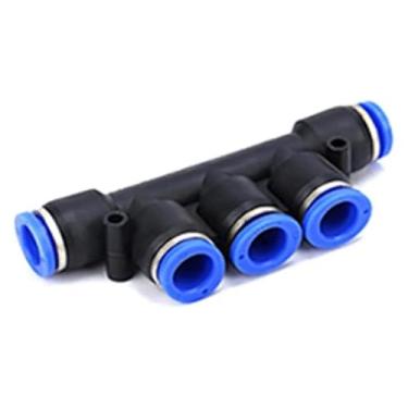 Imagem de BYYINGSUS Conexões de conector de tubo de encaixe pneumático Tubo de água rápido Mangueira de encaixe rápido OD 4 mm 6 mm 8 mm 10 mm 12 mm Vários tipos