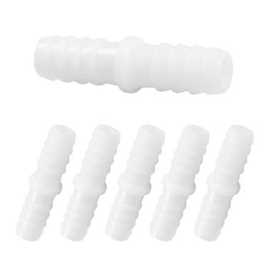 Imagem de AUXBC 12 peças de acessórios de mangueira de plástico de 1/5.1 cm x 1/5.1 cm, conectores de união adaptador de junta de emenda farpada para aquário, doméstico, combustível, gás, líquido, reparo de
