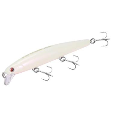 Imagem de LITTMA Iscas de pesca de surfe Califórnia Iscas de água salgada Crankbait Surf Minnow 110 - Sardinha metálica super brilhante e rosa perolado para a barriga para pesca de alabote e striper