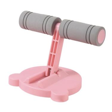 Imagem de YIJU Barra de abdominais, auxiliar de abdominais para academia em casa, equipamento de ginástica, dispositivo auxiliar de treinamento abdominal dobrável, Orelhas Fofas Rosa