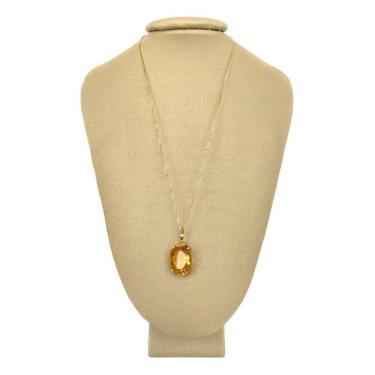 Imagem de Colar Prata 925 + Ouro Citrino Incrível -  P Vecchio