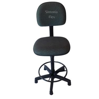 Imagem de Cadeira Caixa Alta Aro Base Sapata Fixa Pra Recpçao Balcao