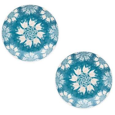 Imagem de Kit 2 pratos fundos de porcelana 24cm coup etnia oxford