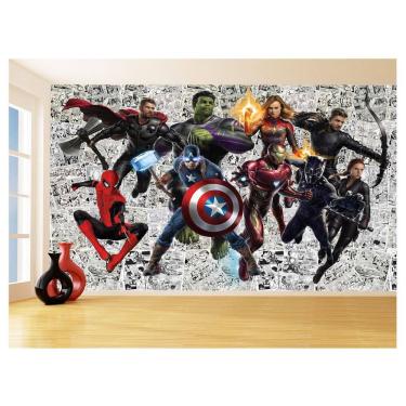 Imagem de Papel De Parede 3D Heróis Página Quadrinhos Hq 3,5M Nhma136