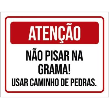 Imagem de Kit 5 Placas Não Pisar Na Grama Caminho Pedras 36X46