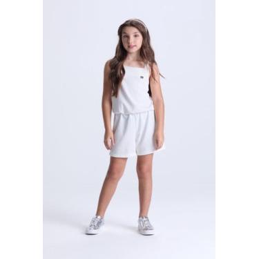 Imagem de Macaquinho Infantil Feminino Rustique Alcinha - VIDA COSTEIRA, Branco,